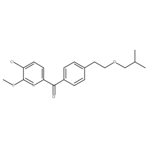 (5-Chloro-6-methoxypyridin-2-yl)(4-(2-isobutoxyethyl)phenyl)methanone Structure