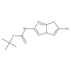 (2-Bromo-imidazo[2,1-b]thiazol-6-yl)-carbamic acid tert-butyl ester结构式