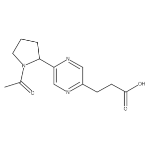 3-(5-(1-Acetylpyrrolidin-2-yl)pyrazin-2-yl)propanoic acid结构式