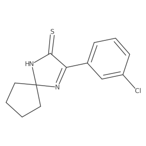 3-(3-Chlorophenyl)-1,4-diazaspiro[4.4]non-3-ene-2-thione Structure