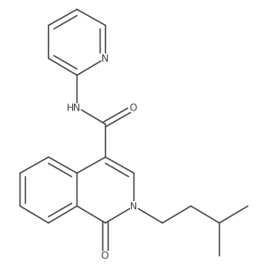 2-(3-methylbutyl)-1-oxo-N-(pyridin-2-yl)-1,2-dihydroisoquinoline-4-carboxamide结构式