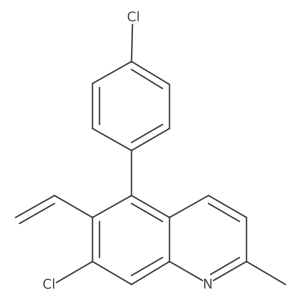 7-Chloro-5-(4-chlorophenyl)-2-methyl-6-vinylquinoline结构式