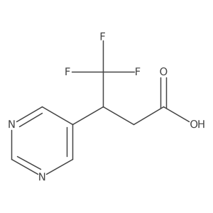 4,4,4-Trifluoro-3-(pyrimidin-5-yl)butanoic acid结构式