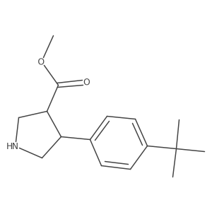 rac-methyl (3R,4S)-4-(4-tert-butylphenyl)pyrrolidine-3-carboxylate结构式