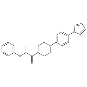 1-(4-(6-(1H-pyrrol-1-yl)pyridazin-3-yl)piperazin-1-yl)-2-phenoxypropan-1-one结构式