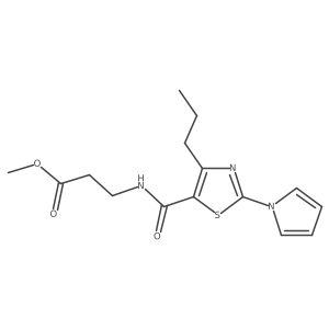 methyl N-{[4-propyl-2-(1H-pyrrol-1-yl)-1,3-thiazol-5-yl]carbonyl}-beta-alaninate Structure