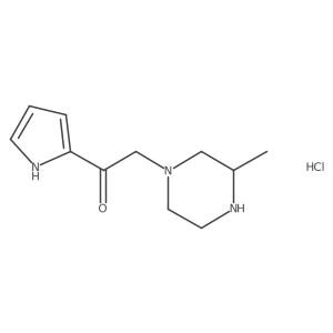 2-(3-methylpiperazin-1-yl)-1-(1H-pyrrol-2-yl)ethanone hydrochloride结构式