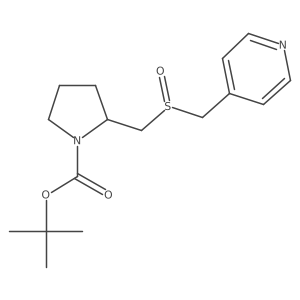 tert-Butyl 2-(((pyridin-4-ylmethyl)sulfinyl)methyl)pyrrolidine-1-carboxylate Structure