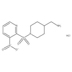 (1-((3-Nitropyridin-2-yl)sulfonyl)piperidin-4-yl)methanamine hydrochloride Structure