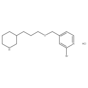 2-Bromo-4-((3-(piperidin-3-yl)propoxy)methyl)pyridine hydrochloride Structure