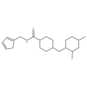 4-((2,4-dimethylpiperazin-1-yl)methyl)-N-(thiophen-2-ylmethyl)piperidine-1-carboxamide Structure