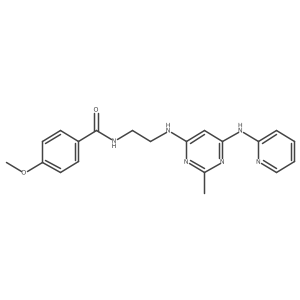 4-methoxy-N-(2-((2-methyl-6-(pyridin-2-ylamino)pyrimidin-4-yl)amino)ethyl)benzamide Structure