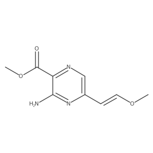 3-Amino-5-(2-methoxy-vinyl)-pyrazine-2-carboxylic acid methyl ester Structure