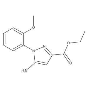 Ethyl 5-amino-1-(2-methoxyphenyl)pyrazole-3-carboxylate结构式