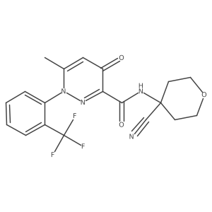 N-(4-cyanooxan-4-yl)-6-methyl-4-oxo-1-[2-(trifluoromethyl)phenyl]-1,4-dihydropyridazine-3-carboxamide Structure