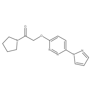 2-((6-(1H-pyrazol-1-yl)pyridazin-3-yl)oxy)-1-(pyrrolidin-1-yl)ethanone Structure