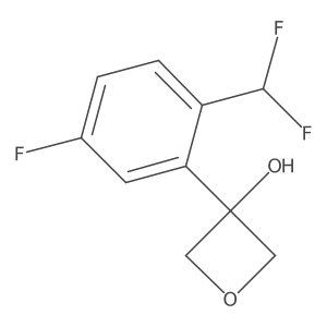 3-[2-(Difluoromethyl)-5-fluorophenyl]oxetan-3-ol结构式