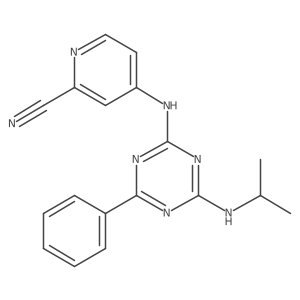4-[[4-[(1-Methylethyl)amino]-6-phenyl-1,3,5-triazin-2-yl]amino]-2-pyridinecarbonitrile结构式
