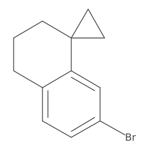 7'-bromo-3',4'-dihydro-2'H-spiro[cyclopropane-1,1'-naphthalene] Structure