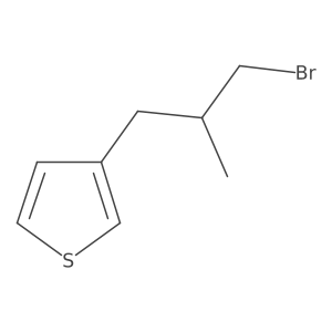 3-(3-Bromo-2-methylpropyl)thiophene结构式
