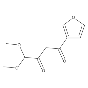 1-(Furan-3-yl)-4,4-dimethoxybutane-1,3-dione结构式