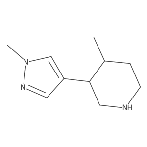 4-Methyl-3-(1-methyl-1H-pyrazol-4-YL)piperidine结构式