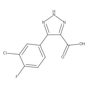 4-(3-Chloro-4-fluorophenyl)-1H-1,2,3-triazole-5-carboxylic acid Structure