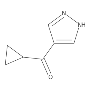 4-cyclopropanecarbonyl-1H-pyrazole结构式