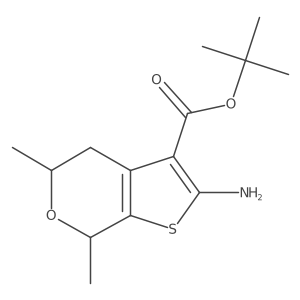 tert-butyl 2-amino-5,7-dimethyl-4H,5H,7H-thieno[2,3-c]pyran-3-carboxylate结构式