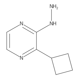2-Cyclobutyl-3-hydrazinylpyrazine结构式