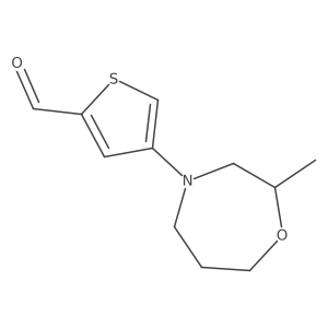 4-(2-Methyl-1,4-oxazepan-4-YL)thiophene-2-carbaldehyde结构式