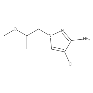 4-chloro-1-(2-methoxypropyl)-1H-pyrazol-3-amine结构式