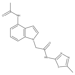 2-(4-acetamido-1H-indol-1-yl)-N-(5-methyl-1,3,4-thiadiazol-2-yl)acetamide Structure