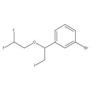 1-Bromo-3-[1-(2,2-difluoroethoxy)-2-iodoethyl]benzene结构式