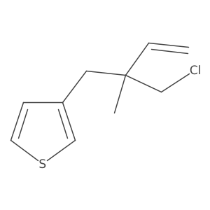 3-[2-(Chloromethyl)-2-methylbut-3-en-1-yl]thiophene结构式