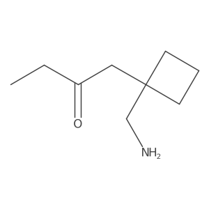 1-[1-(Aminomethyl)cyclobutyl]butan-2-one结构式