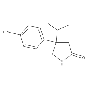 4-(4-Amino-phenyl)-4-isopropyl-pyrrolidin-2-on结构式
