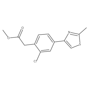 Methyl 2-(2-chloro-4-(2-methylthiazol-4-yl)phenyl)acetate Structure