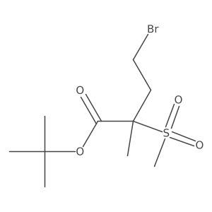 Tert-butyl 4-bromo-2-methyl-2-(methylsulfonyl)butanoate Structure