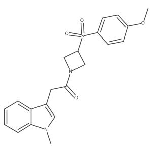 1-(3-((4-methoxyphenyl)sulfonyl)azetidin-1-yl)-2-(1-methyl-1H-indol-3-yl)ethanone Structure