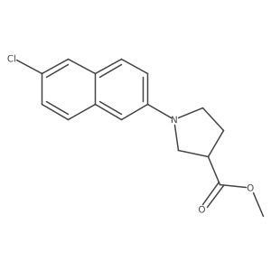 Methyl 1-(6-chloronaphthalen-2-yl)pyrrolidine-3-carboxylate Structure