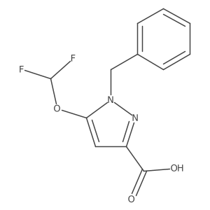 1-Benzyl-5-(difluoromethoxy)-1H-pyrazole-3-carboxylic acid Structure