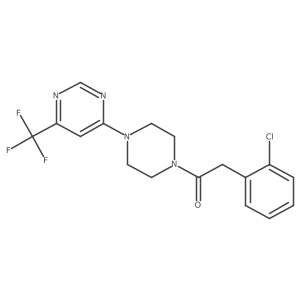 4-{4-[(2-Chlorophenyl)acetyl]piperazin-1-yl}-6-(trifluoromethyl)pyrimidine结构式