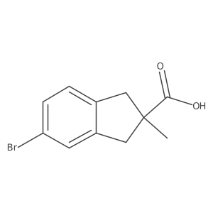 5-bromo-2-methyl-2,3-dihydro-1H-indene-2-carboxylic acid结构式