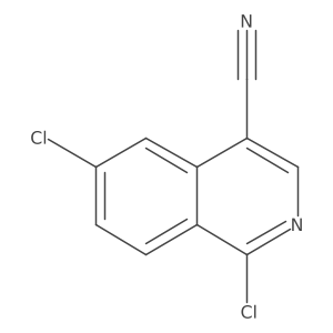 1,6-Dichloroisoquinoline-4-carbonitrile结构式