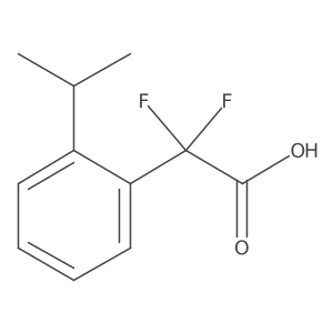 2,2-Difluoro-2-[2-(propan-2-yl)phenyl]acetic acid Structure