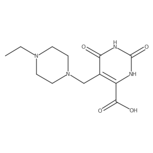 5-((4-Ethylpiperazin-1-yl)methyl)-2,6-dioxo-1,2,3,6-tetrahydropyrimidine-4-carboxylic acid结构式