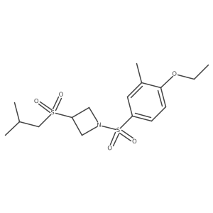 1-((4-Ethoxy-3-methylphenyl)sulfonyl)-3-(isobutylsulfonyl)azetidine结构式