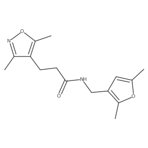 N-((2,5-dimethylfuran-3-yl)methyl)-3-(3,5-dimethylisoxazol-4-yl)propanamide Structure