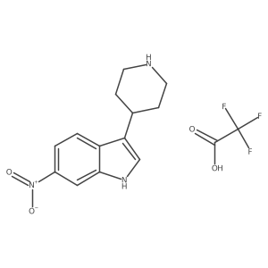 6-nitro-3-(piperidin-4-yl)-1H-indole trifluoroacetate结构式